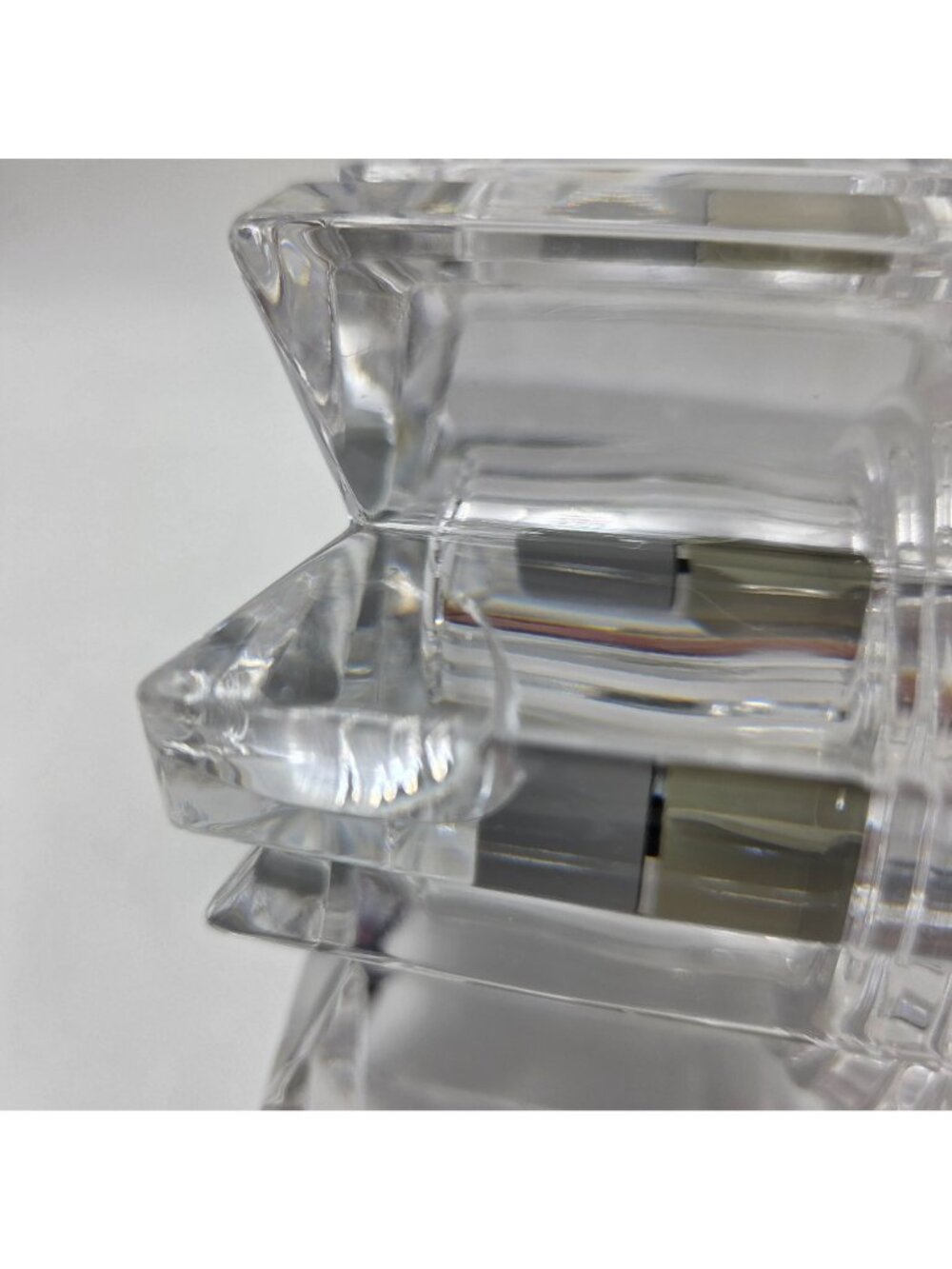 Mikasa Starfire Giftware Quartz Crystal Desk Clock Germany Crystal Mantel Clock - Picture 5 of 5